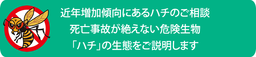ハチの生態と対策(害虫 ハチ対策)
